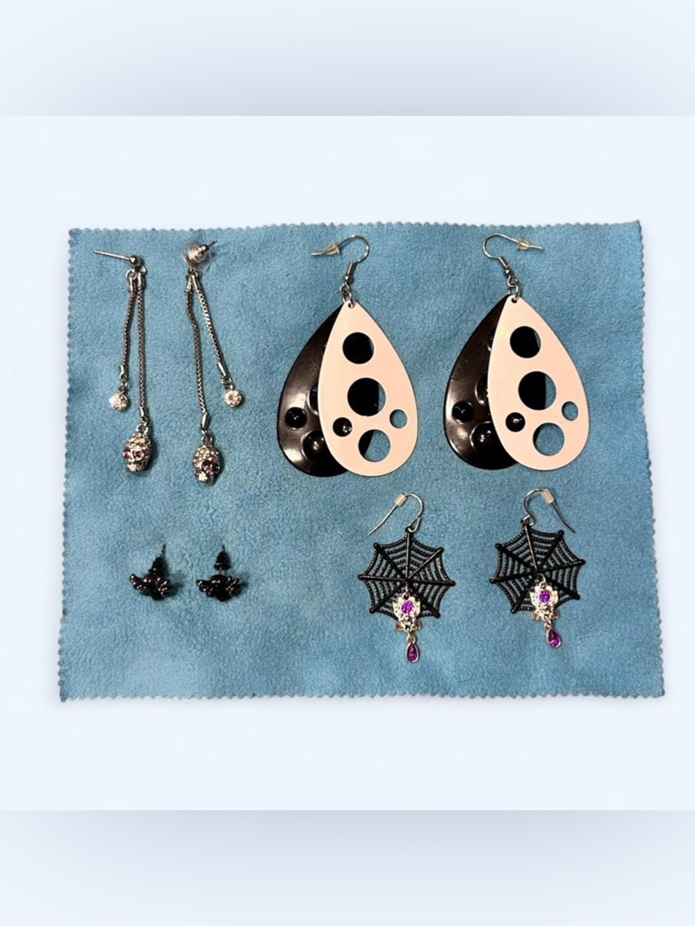 Goth Silver Earring Jewelry Bundle!